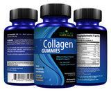Collagen Gummies Orange Flavor with Biotin, Zinc & Vitamins - Hair Growth, Skin Care & Strong Nails, 60 ct