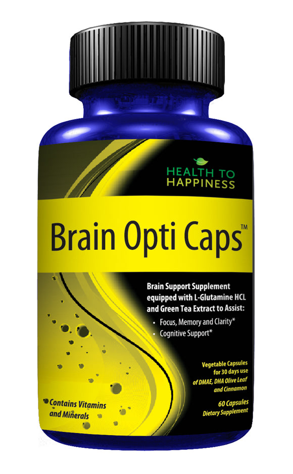 Brain Opti Caps - Brain Supplement for Focus, Memory & Clarity for Cognitive Support, 60 cps