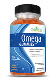 Omega 3 Fish Oil Gummies Tasty Natural Orange Flavor Extra Strength DHA & EPA, with Heart-Healthy Omega 3s, Brain Support and Joints Support, Delicious Gummy Vitamin for Men & Women - 60 Gummies