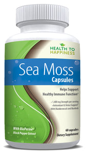 Sea Moss Helps Support Healthy Immune Function with Black Pepper, Bladderwrack and Burdock Root